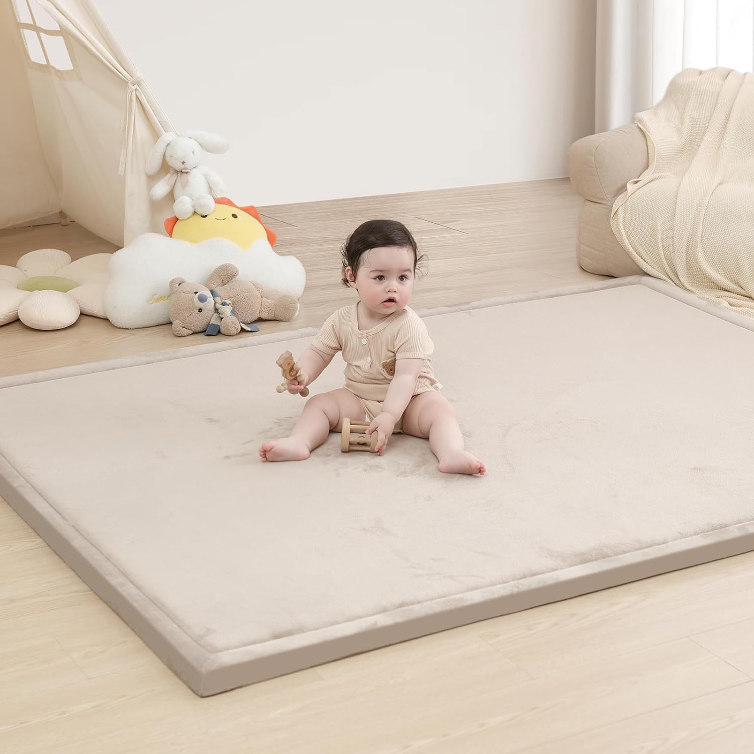 Detalle de Huloo Sleep Baby Play Mat, 79 × 59 in.