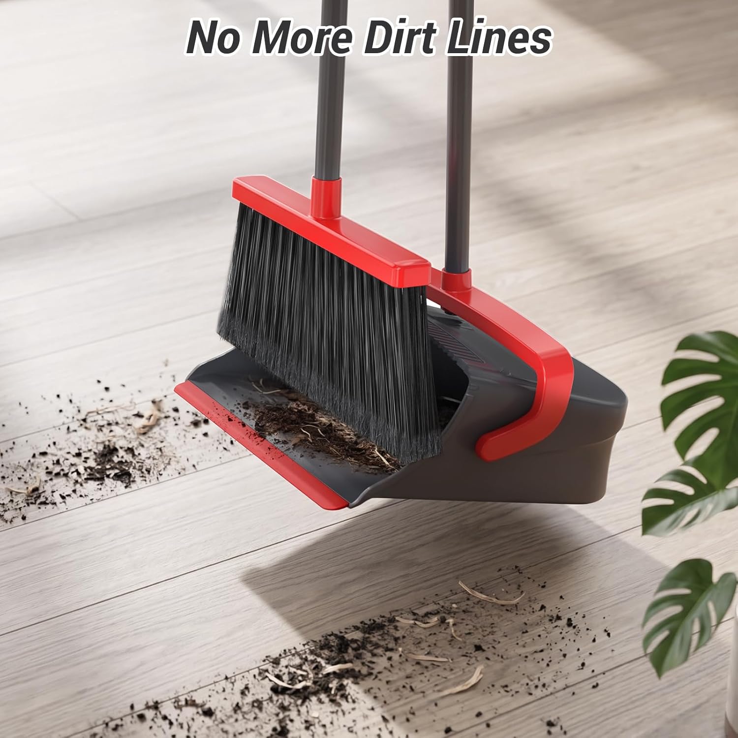Thumbnail 3 de Zeawec Broom with Dustpan Combo Set — Long-Handle, Self-Cleaning, Pet Hair & Dust Cleanup