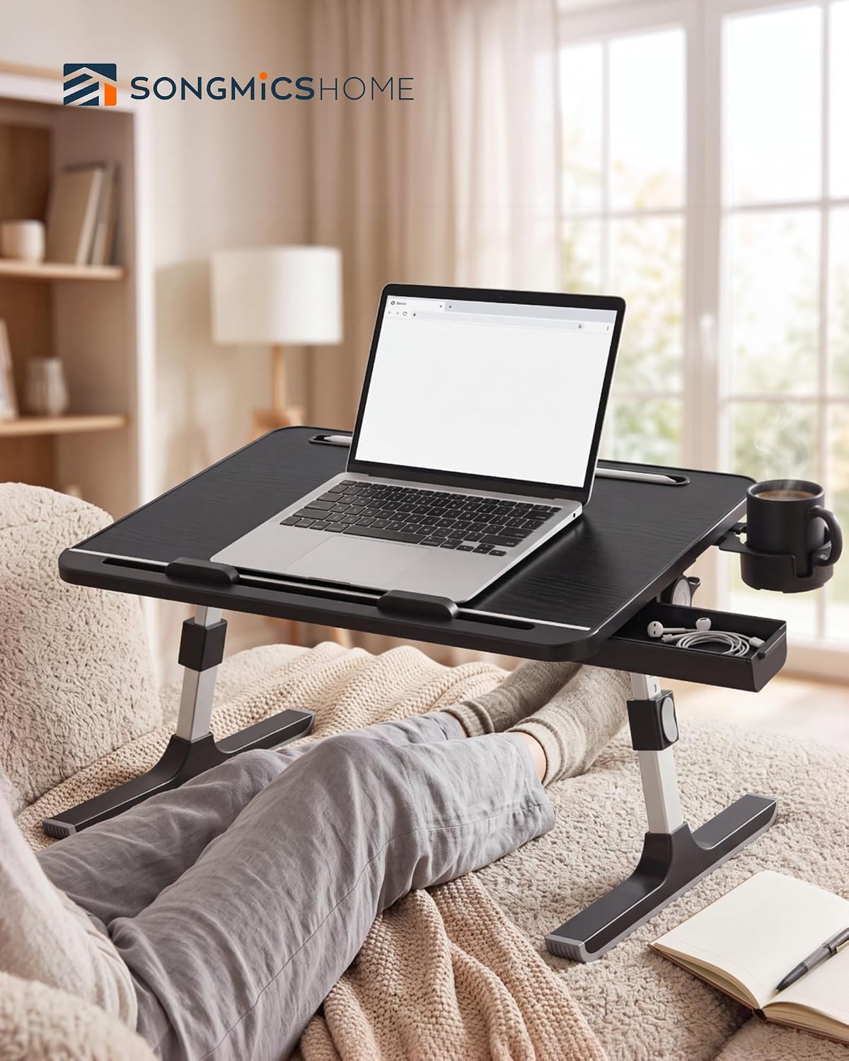 Detalle de SONGMICS HOME Adjustable Laptop Desk, 55.1 lb Capacity