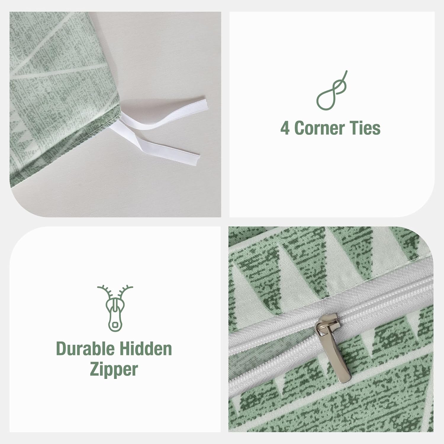 Thumbnail 4 de Lekesky Double duvet set 200x200 cm sage
