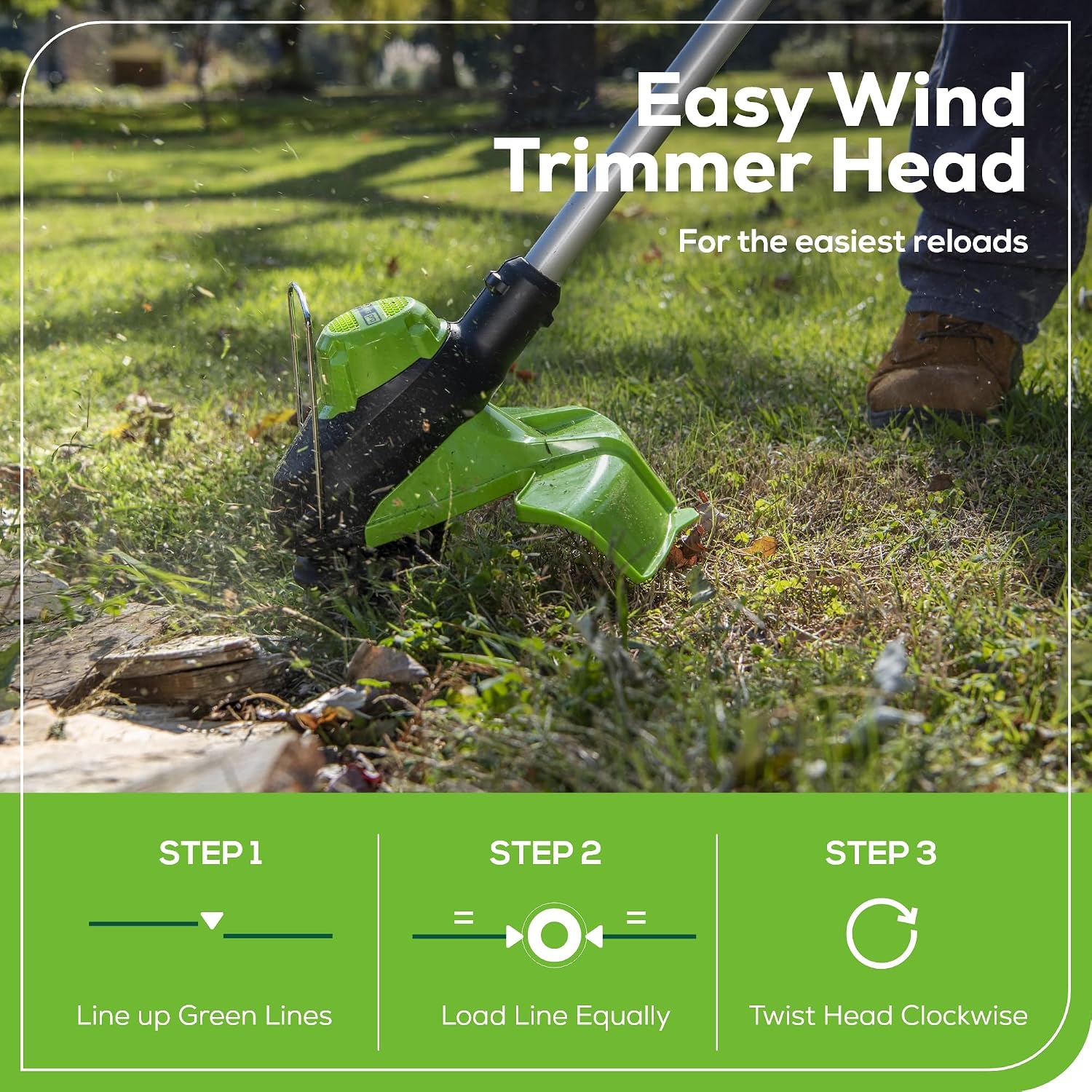 Detalle 1 de Greenworks String Trimmer and Blower Combo, 4.0 Ah Battery