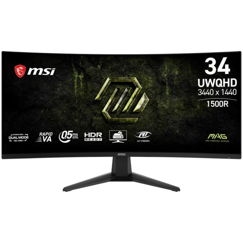 Detalle de MSI MAG 346CQDF E20 34" UltraWide QHD 200 Hz – Mixto rendimiento y inmersión para gaming y creación