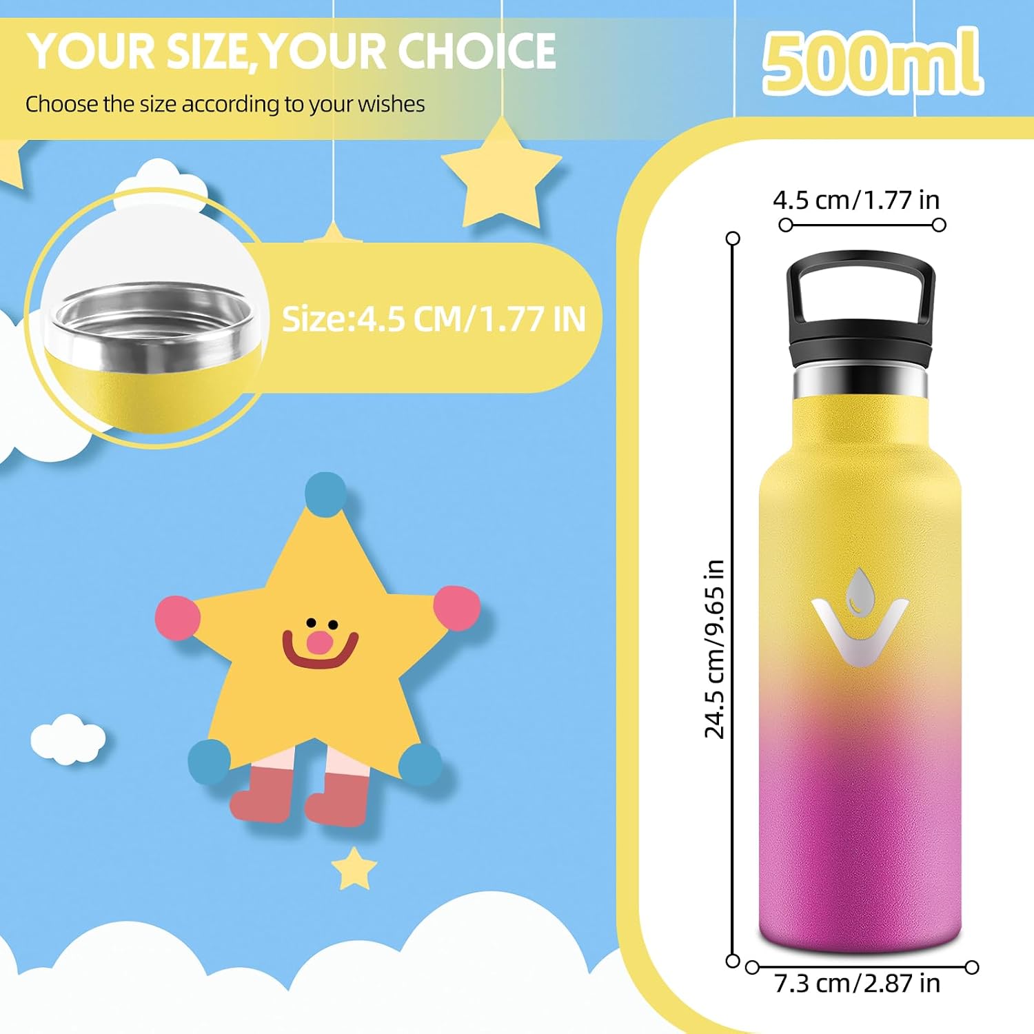 Thumbnail 4 de Motswedi Gourde Isotherme Enfant 500 ml đźš°