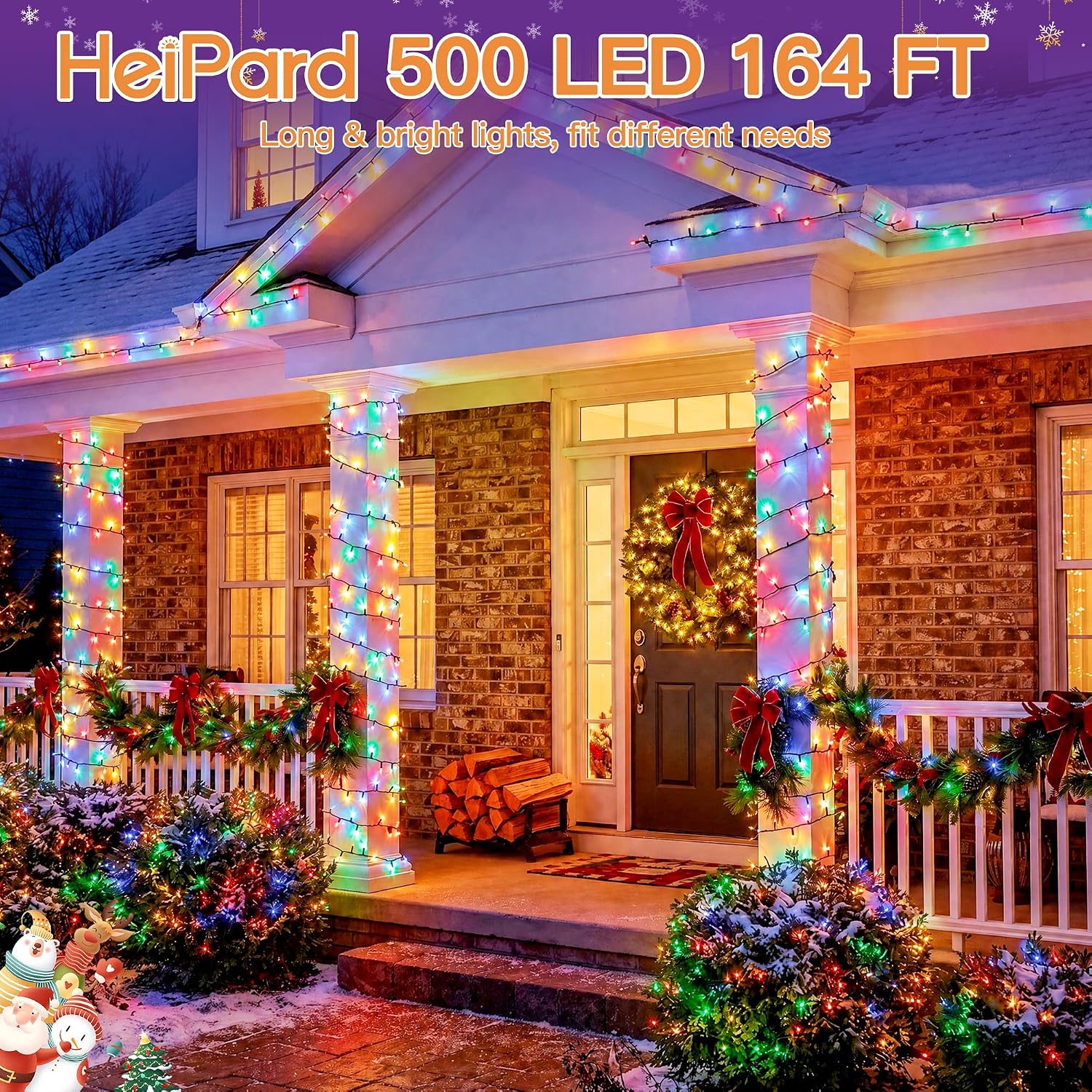 Detalle de HeiPard outdoor Christmas lights, 500 LEDs