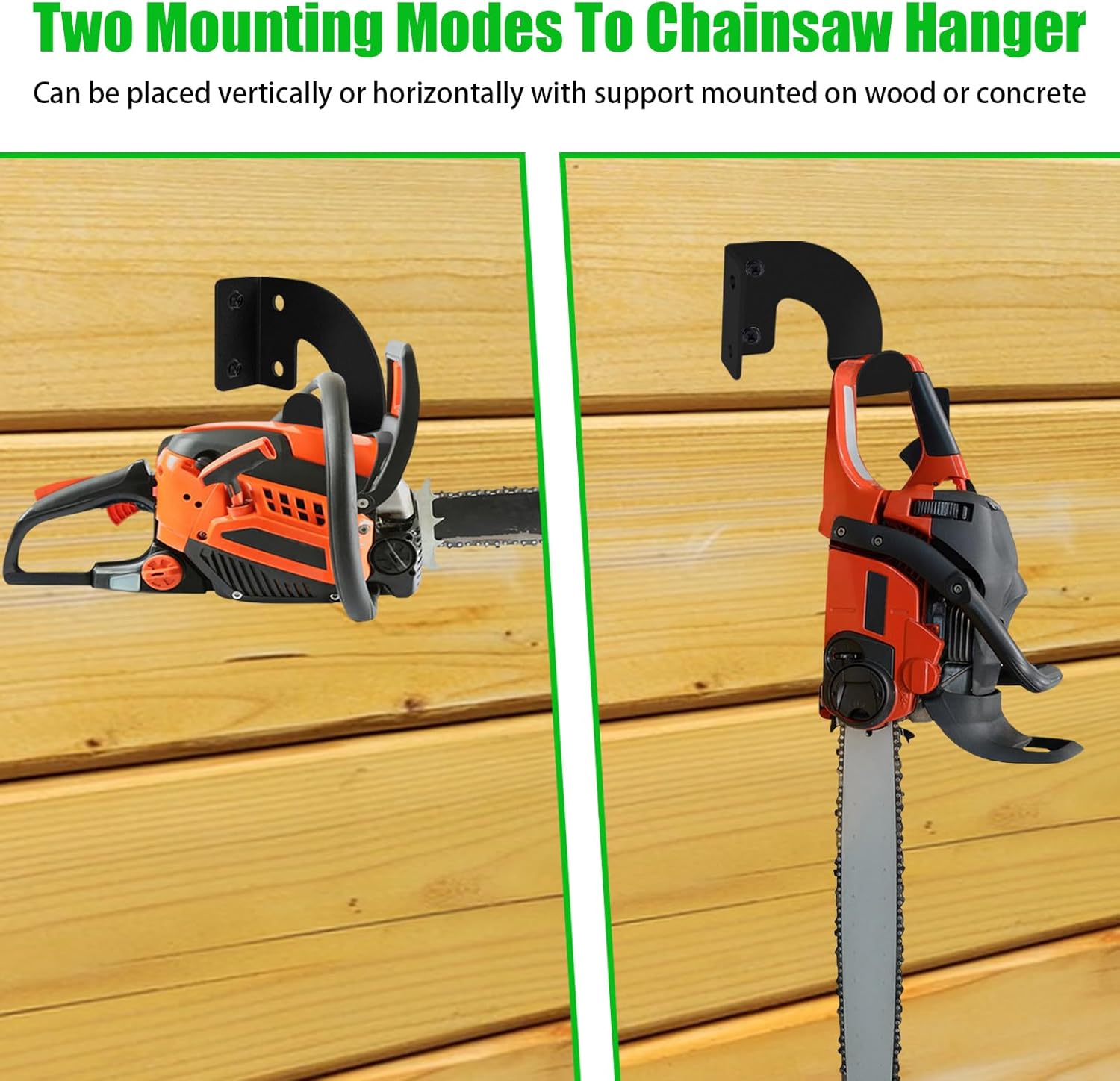 Thumbnail 3 de VANROUG 2 Pcs Chainsaw Hanger – Heavy Duty Wall Mount Holder