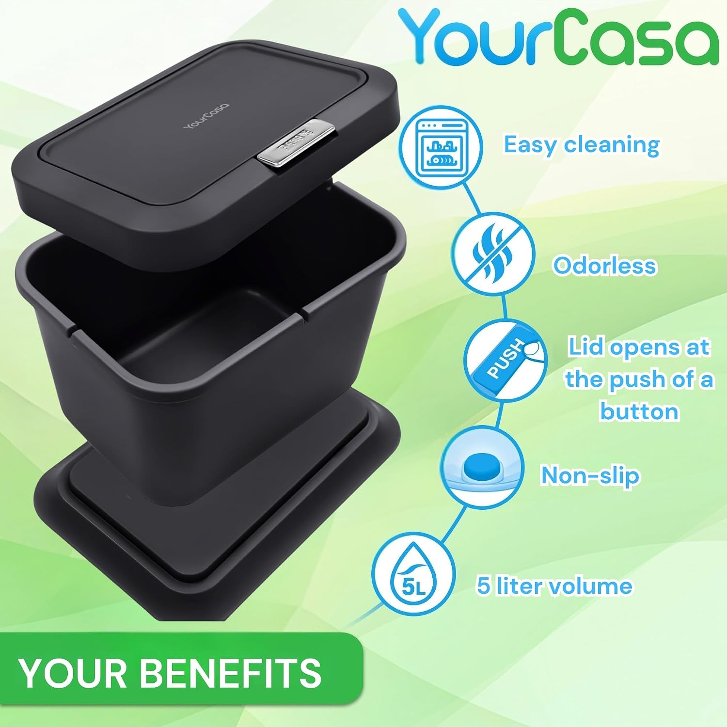 Detalle 2 de YourCasa Biomülleimer Küche 5 l