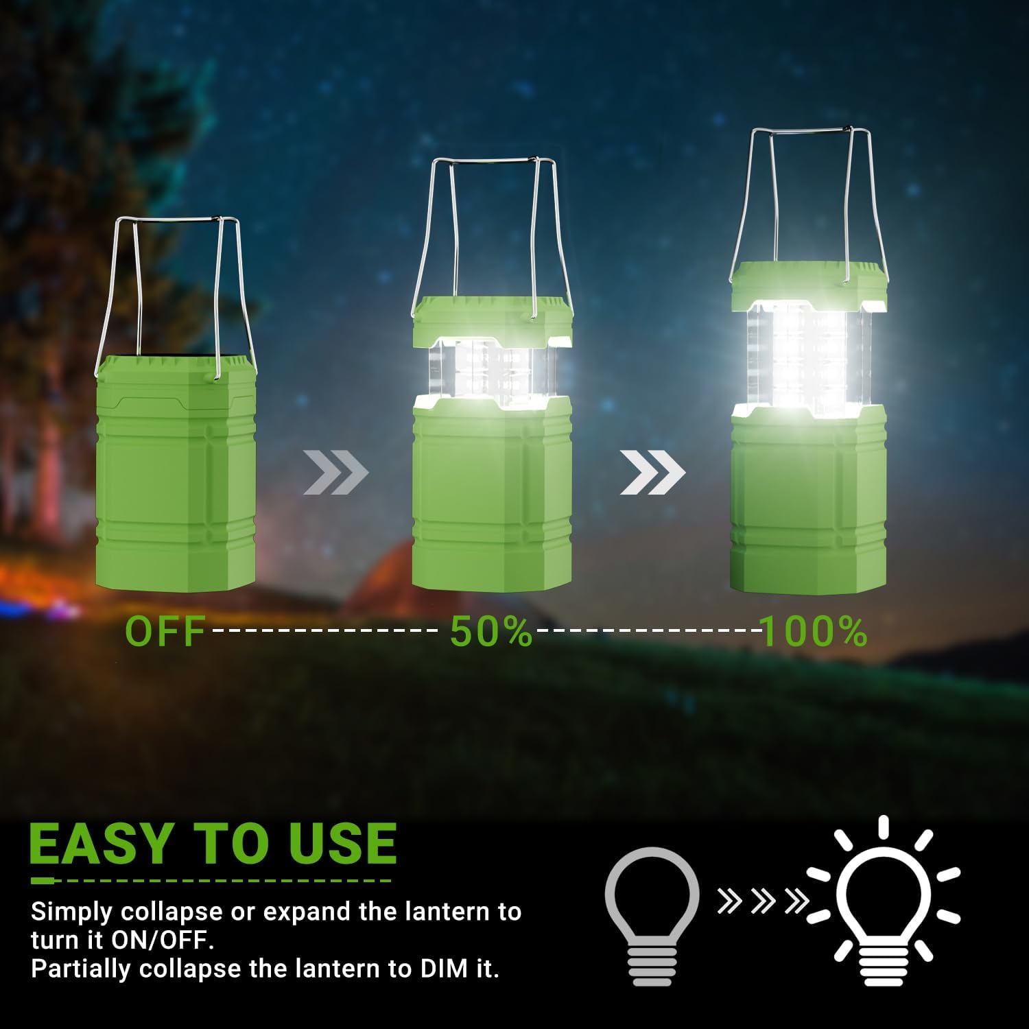 Thumbnail 2 de LED Solar Camping Light, Wind-Up Lantern with 3000mAh Battery – Versatile 3-in-1 Outdoor Light