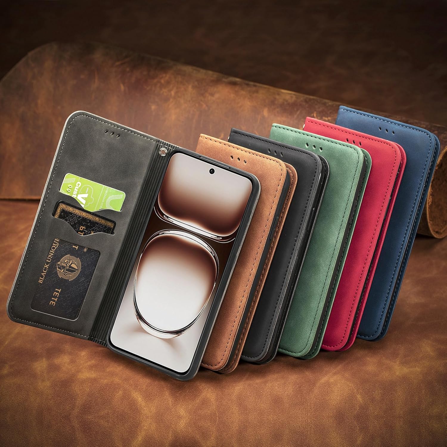 Thumbnail 5 de Cracedily Wallet Flip Case for OnePlus Nord 4 – Leather kickstand, Card Holder & Magnetic Closure