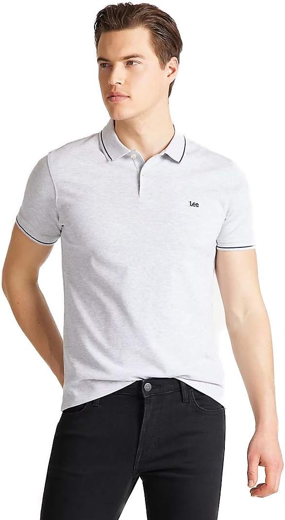 Detalle de Lee Pique Polo – męska koszulka polo z bawełny pique, czarna