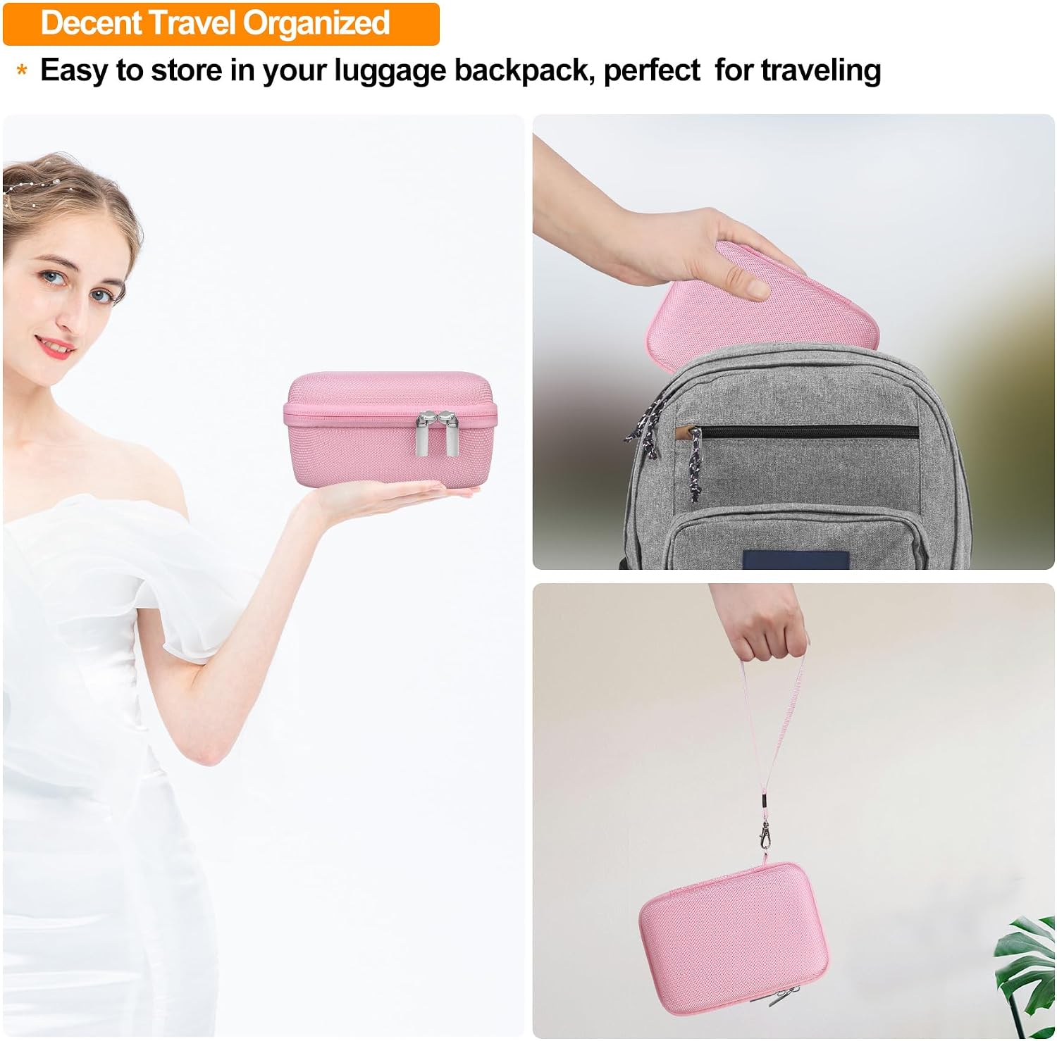 Thumbnail 5 de Elonbo Carrying Case for Fujifilm X100VI / X100V / X100F / X100S / X-E5 (Pink) hard travel bag