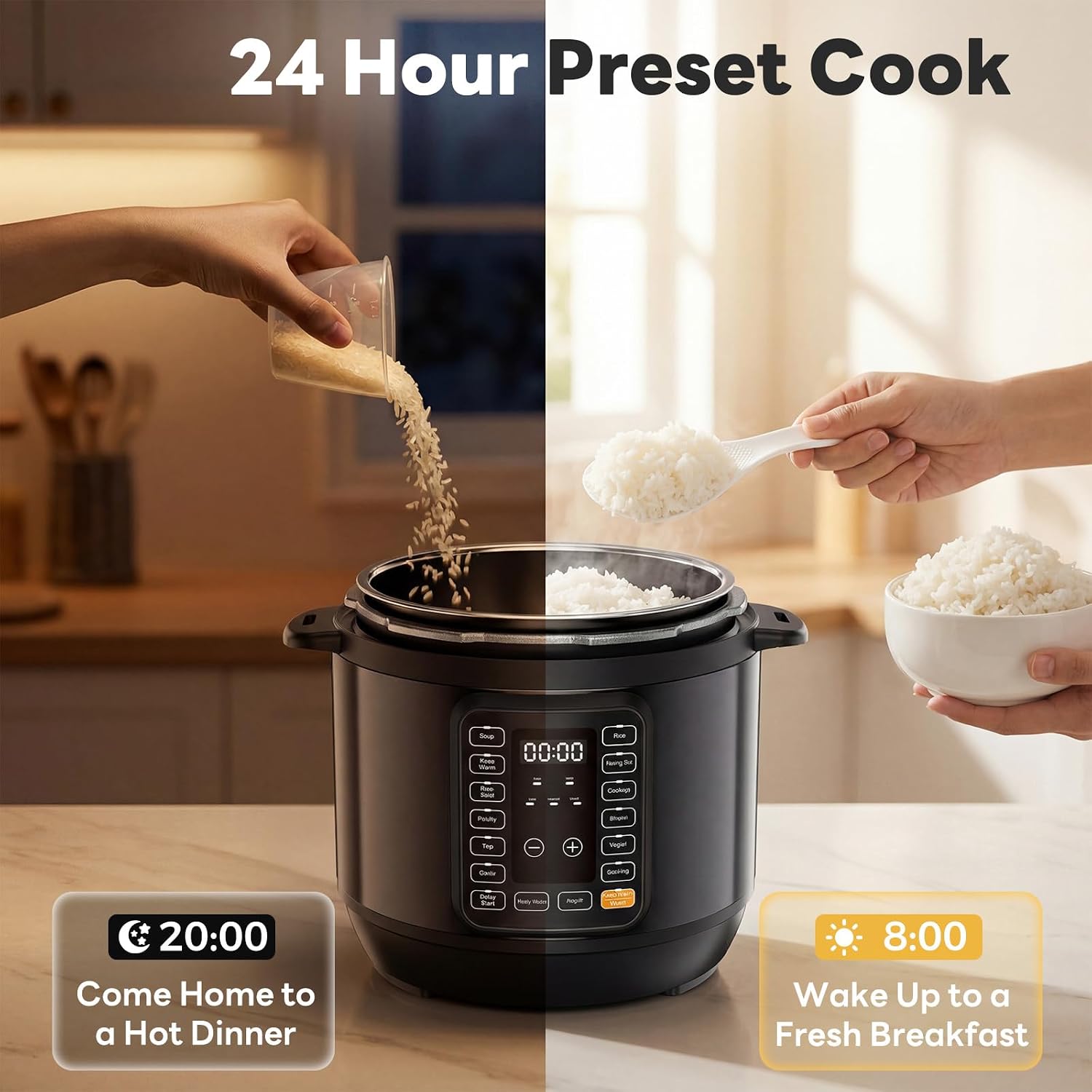 Detalle 2 de Sweetcrispy Electric Pressure Cooker 8QT