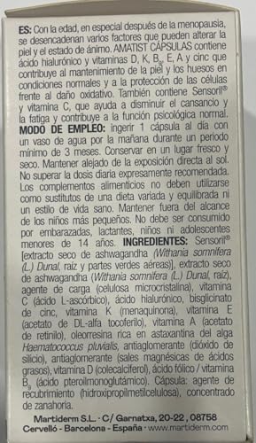 Detalle 2 de MARTIDERM AMATIST cápsulas 60 Uds