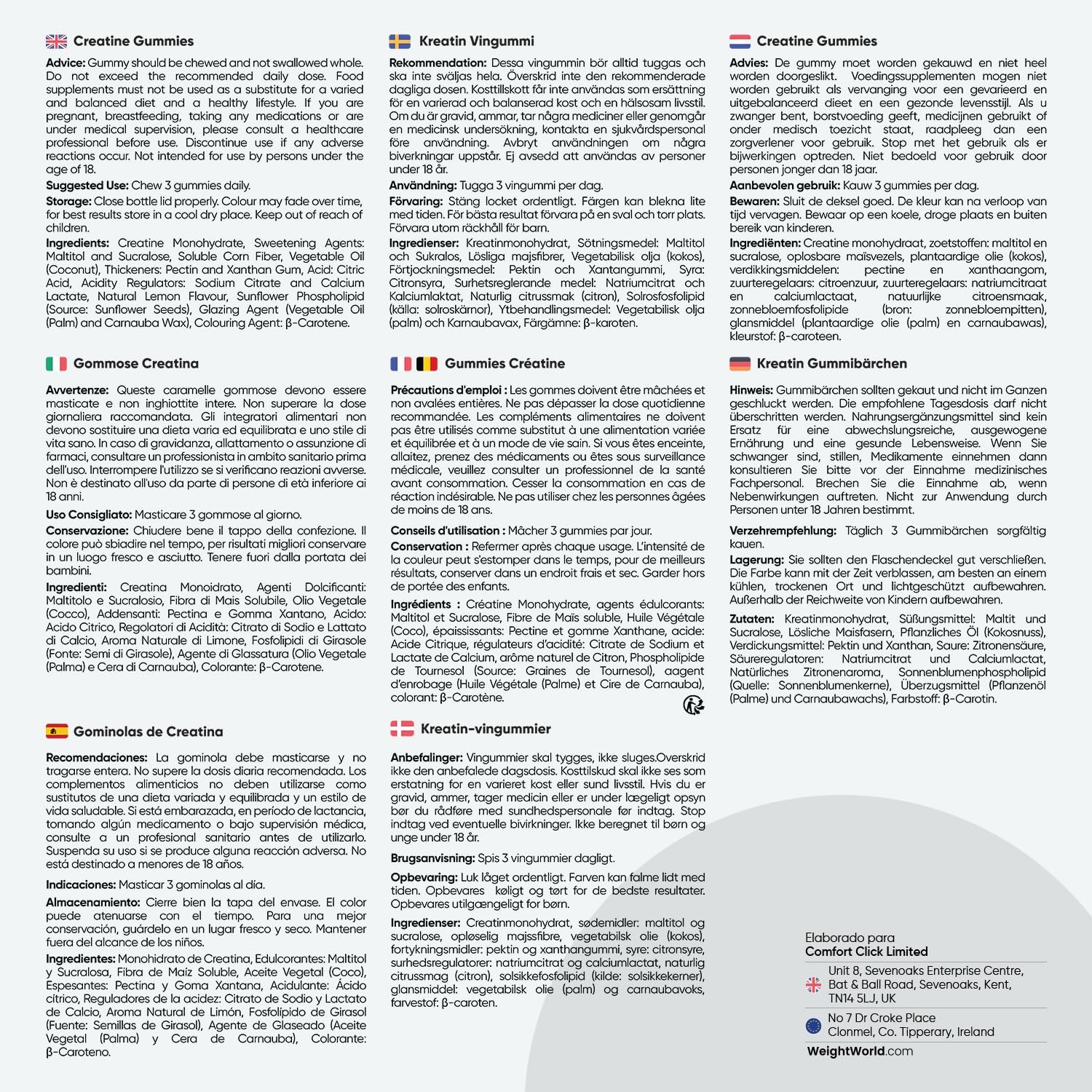 Thumbnail 5 de Gominolas de Creatina Monohidratada 3000mg 🍋 Sin Azúcar ni Gluten