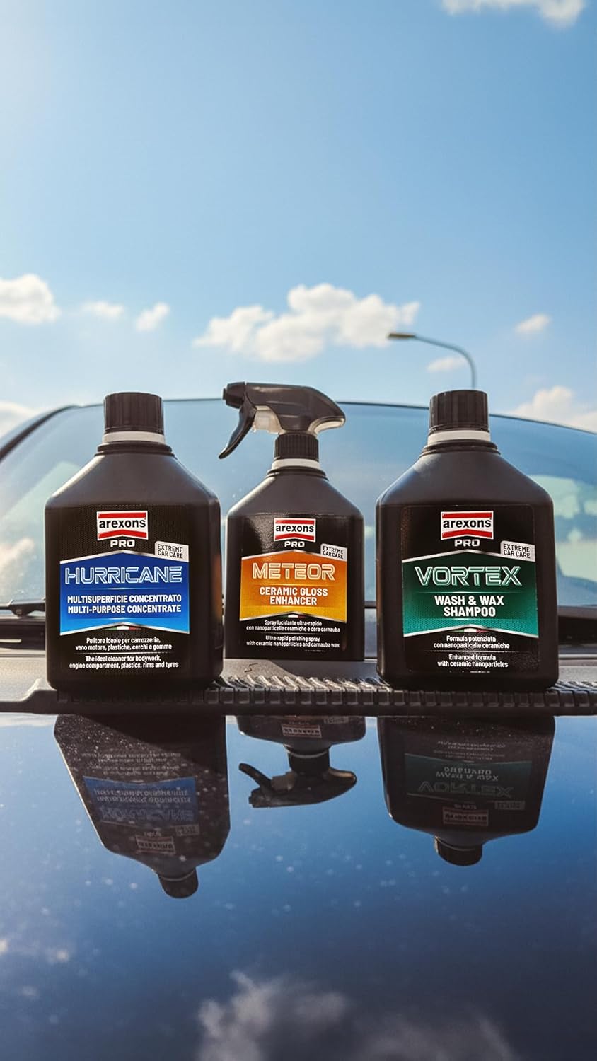 Detalle 2 de Arexons Car Care Pro METEOR – Cera Auto Rapida con Nanoceramiche, spray lucidante ultra-rapido