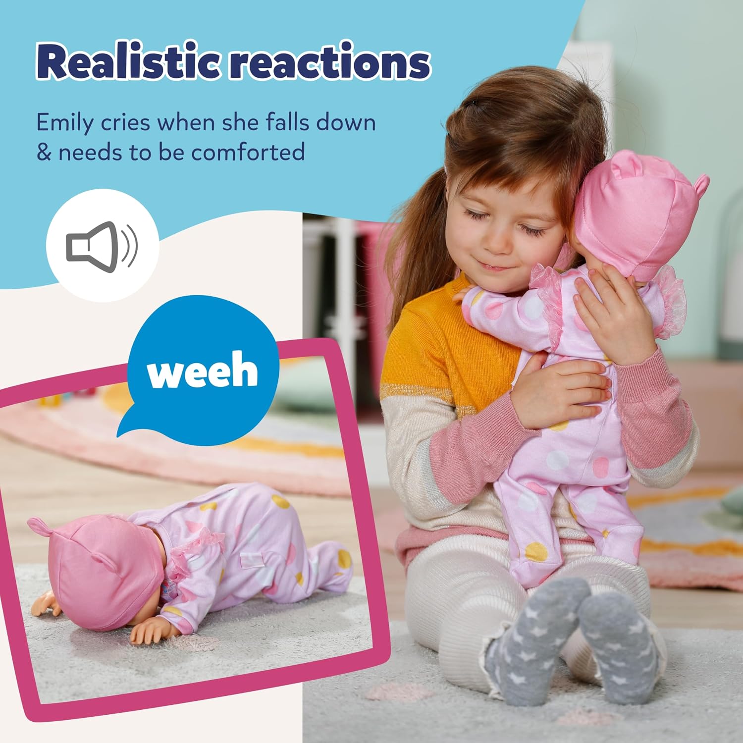 Thumbnail 3 de BABY born Emily Walk with Me 43cm