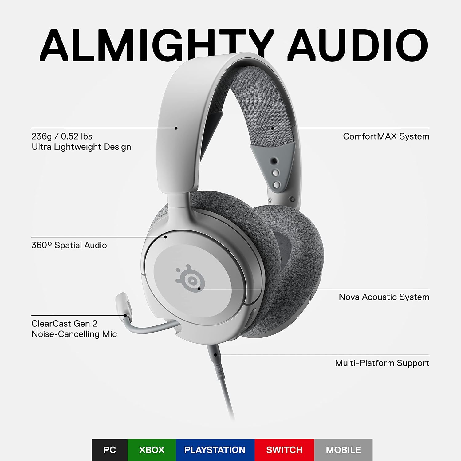 Thumbnail 2 de SteelSeries Arctis Nova 1 gaming headset