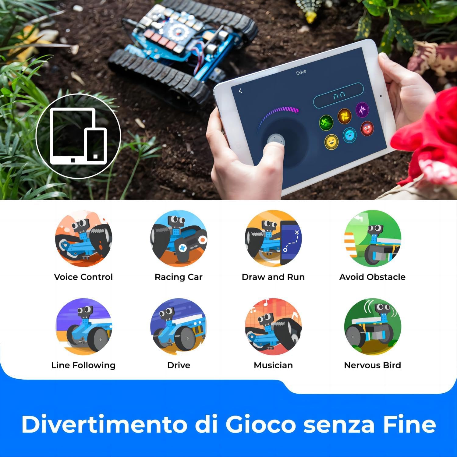 Thumbnail 5 de Makeblock mBot Ranger: robot programmabile 3 in 1 per bambini (Scratch e Arduino C)