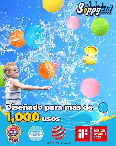 Detalle 2 de Globos de Agua Reutilizables Smasiagon – Pack de 8 bolas magnéticas auto-sellantes