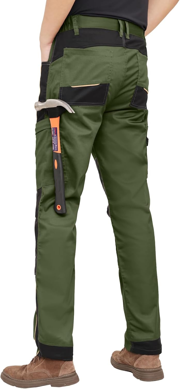 Detalle de WORK IDEA Pantaloni da Lavoro Maschili in Stretch con Tasche per Attrezzi – Comfort e Funzionalità