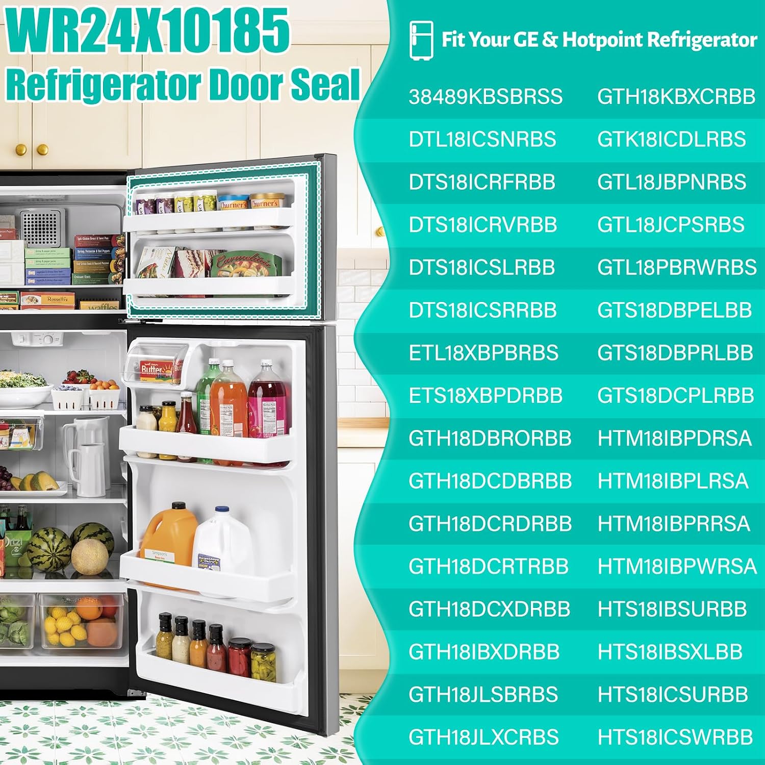 Detalle 1 de WR24X10185 Freezer Door Gasket