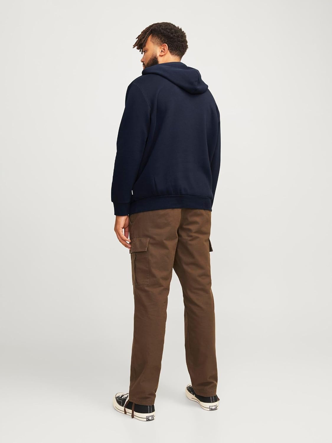 Detalle de JACK & JONES Jjecorp sweat à capuche homme en coton/polyester (navy blazer) avec logo