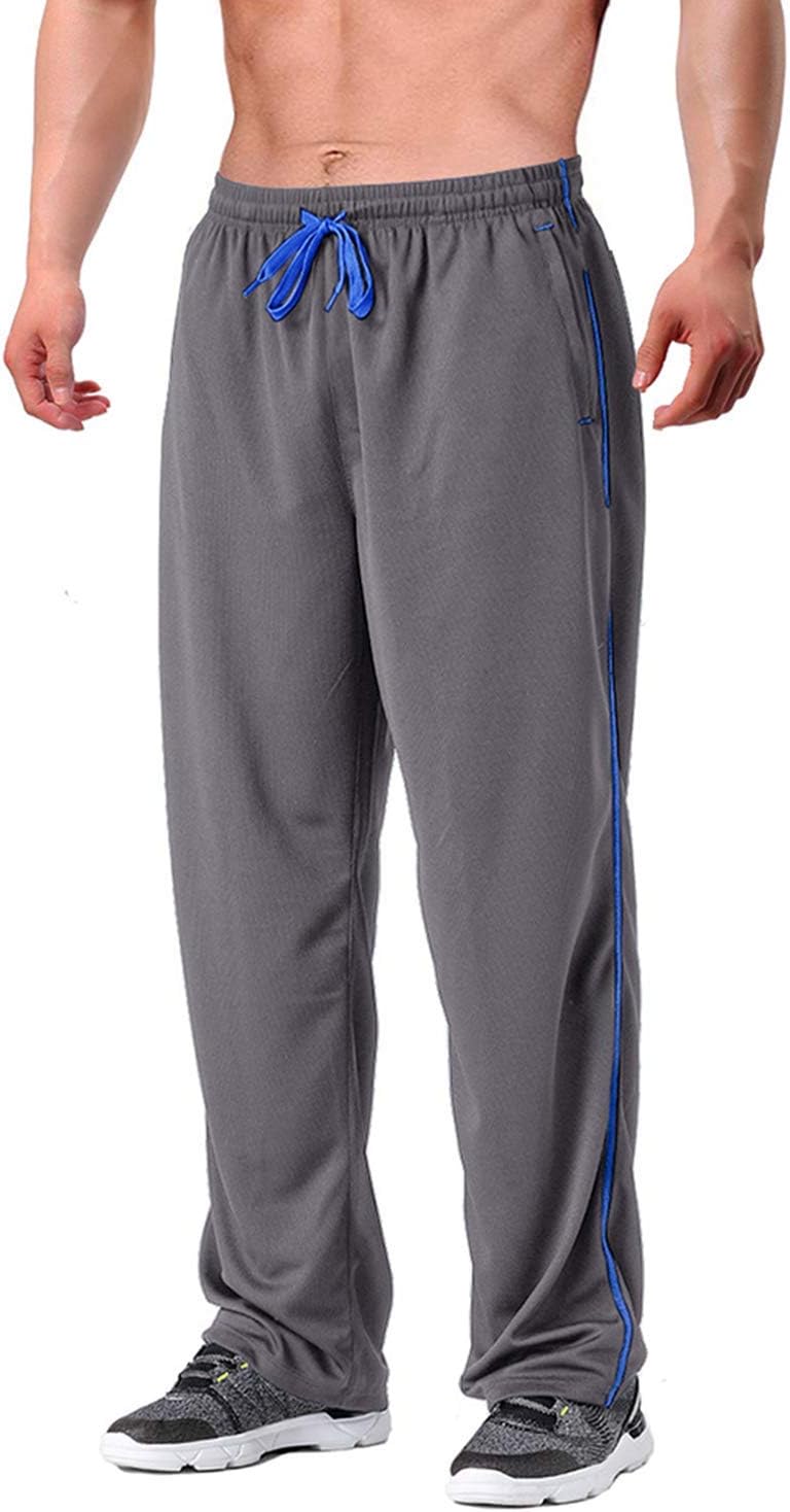 Thumbnail 6 de EKLENTSON men’s mesh tracksuit bottoms with zipper pockets (open hem, loose fit)