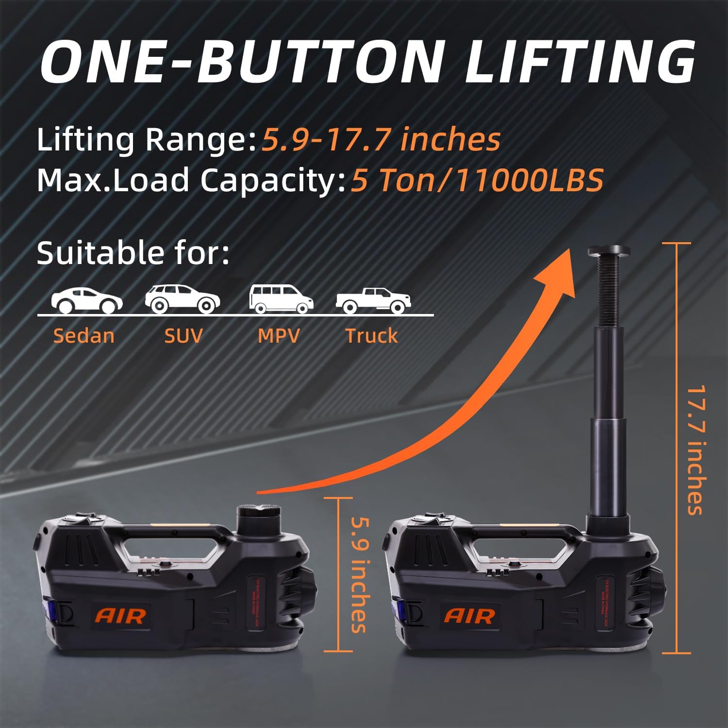 Detalle 2 de STANDTALL 5 Ton Electric Car Jack Kit
