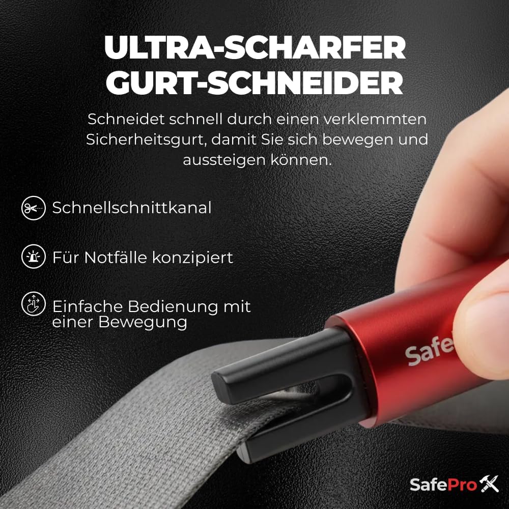 Thumbnail 5 de SafePro X Notfallhammer mit Gurtschneider