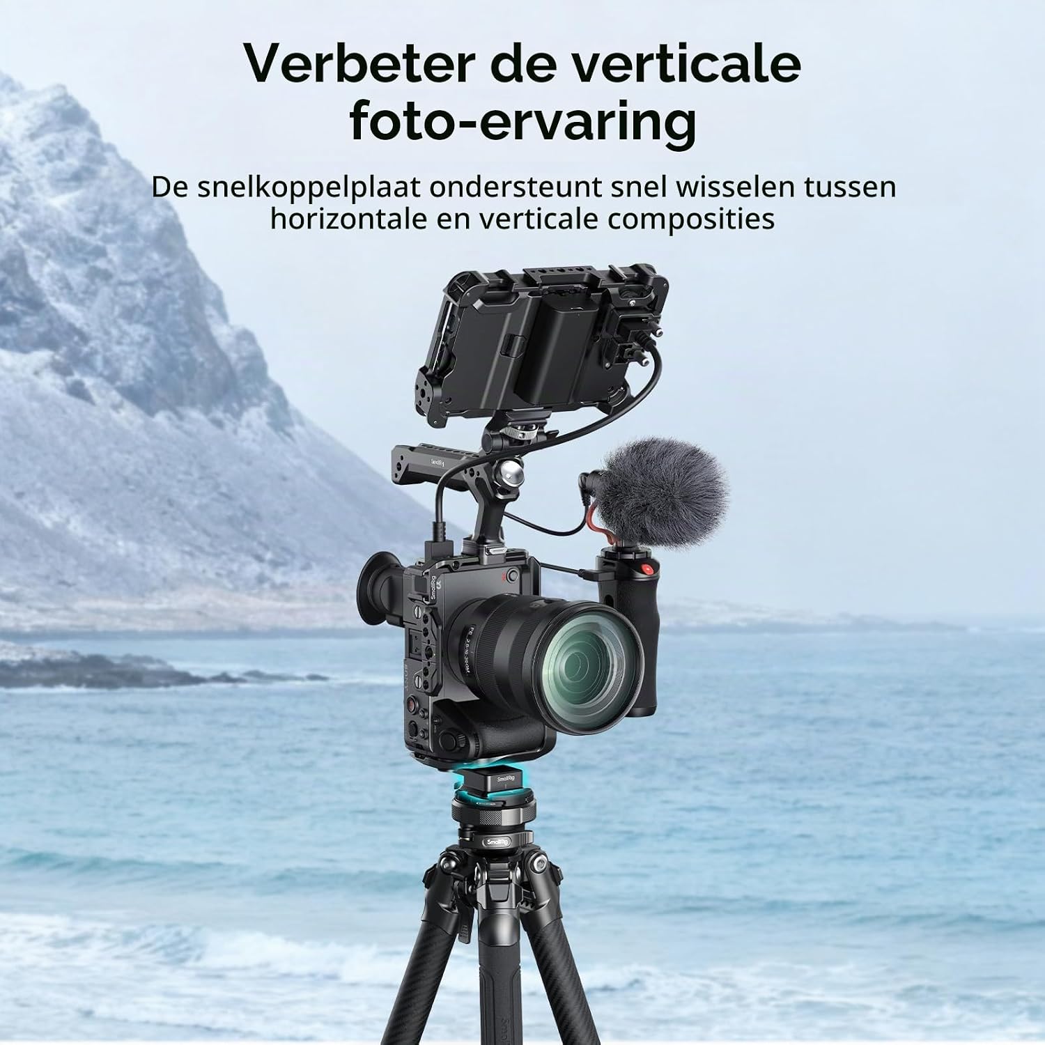 Detalle 2 de SMALLRIG 5802 Arca-snelkoppelingsplaat voor camera cages met 1/4″-20-schroef