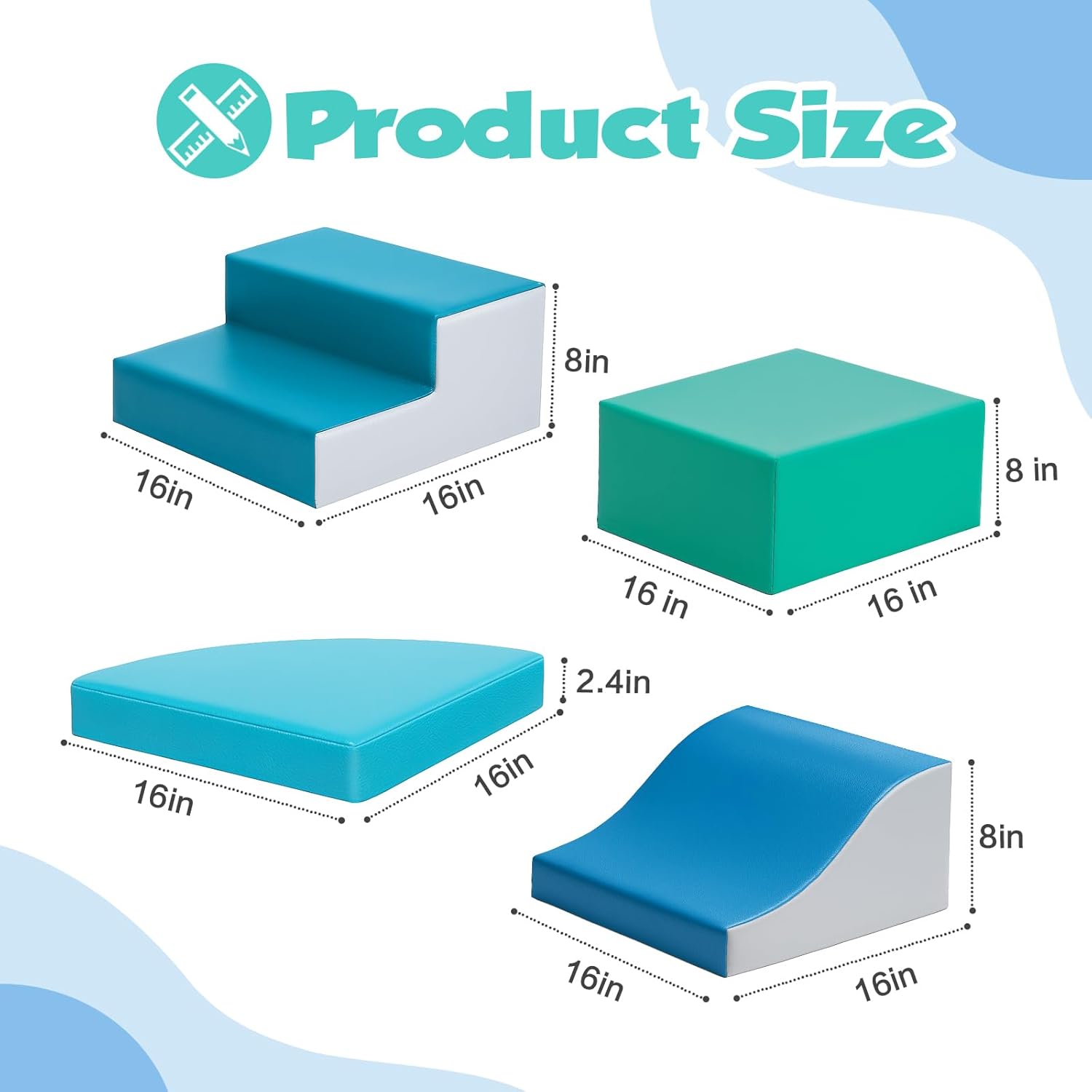 Thumbnail 4 de TODIBY 4-Piece Soft Climbing Blocks for Toddlers