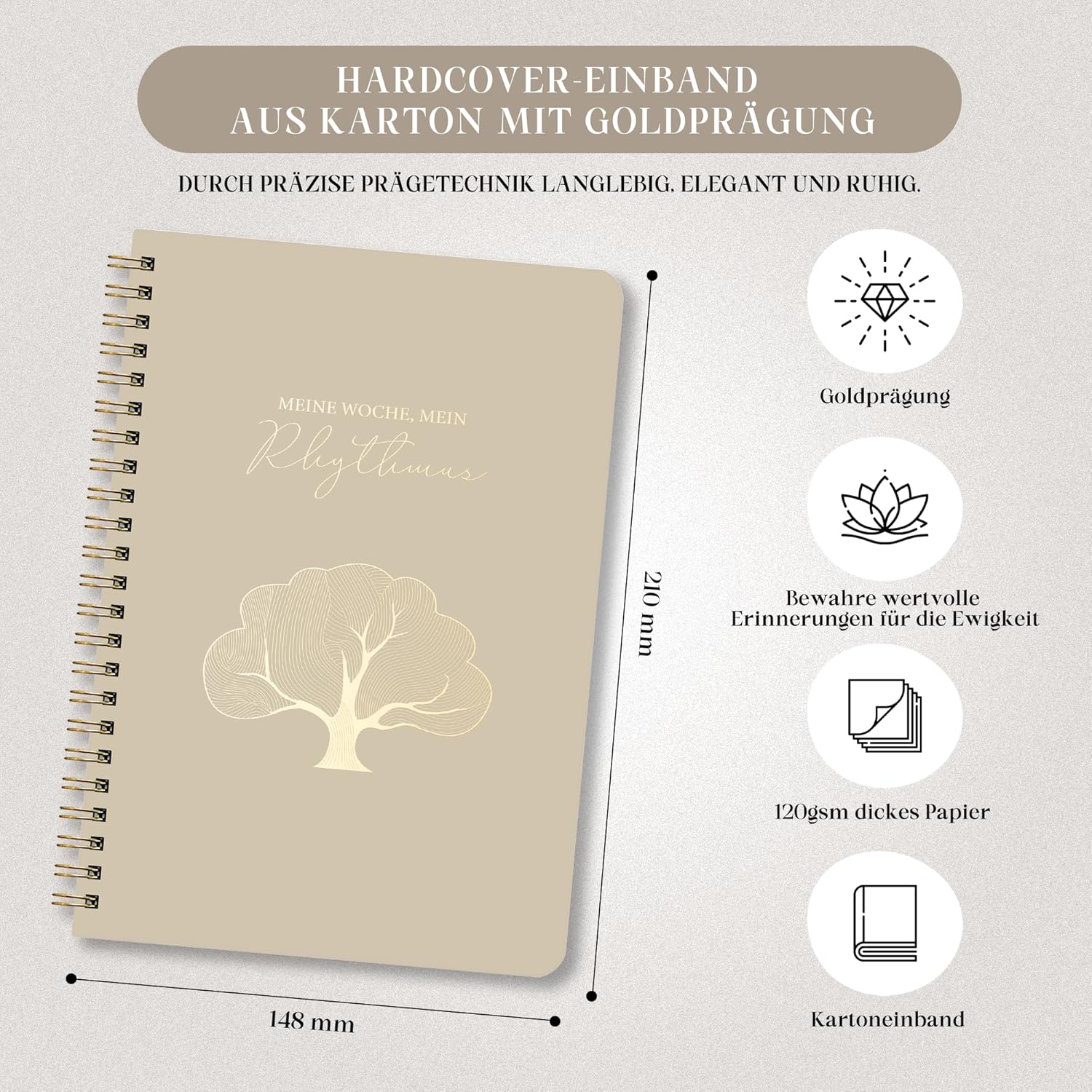 Thumbnail 1 de BIROYAL Undatierter Wochenplaner A5 2026 📘