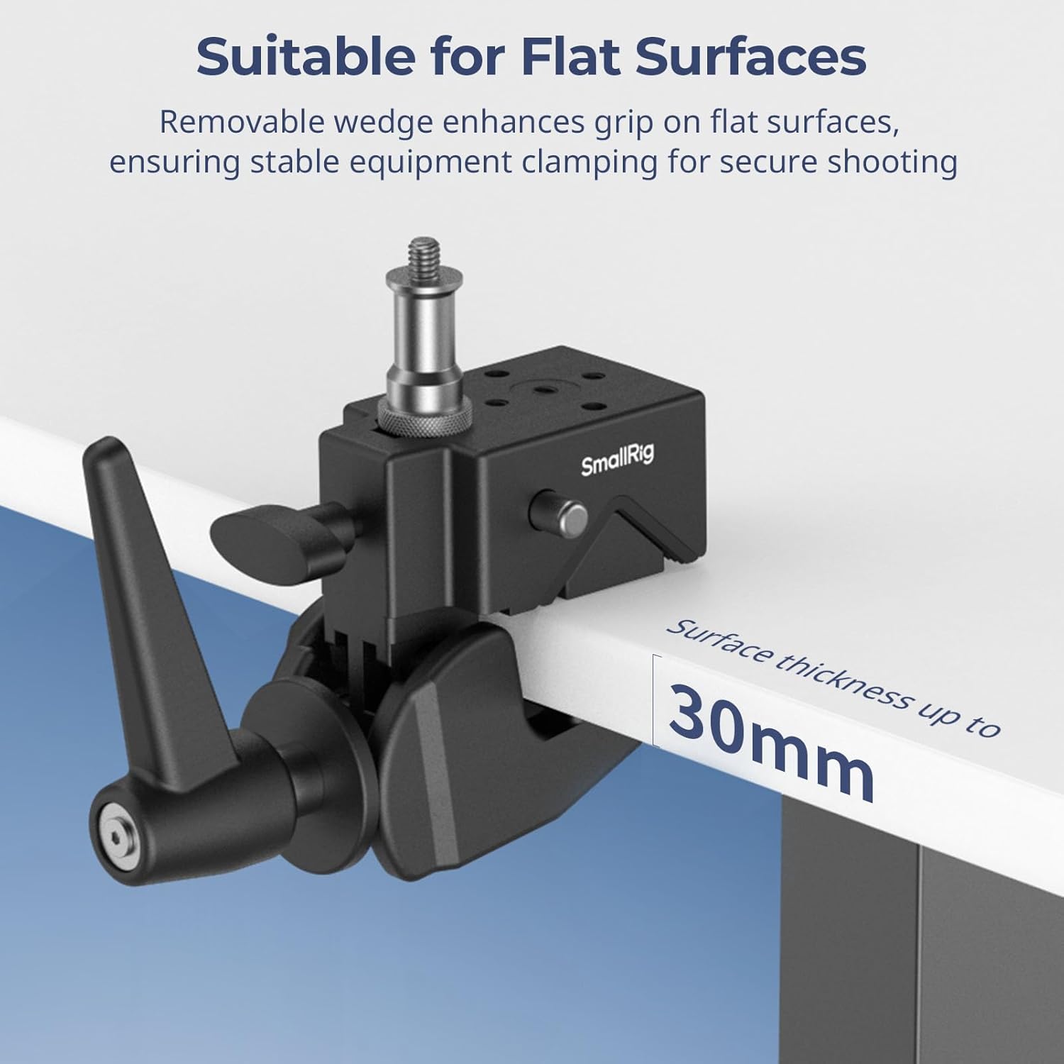 Detalle de SMALLRIG Kit de super pince 4861 : charge max 15 kg, vis 1/4"-20/3/8"-16 sur goujon 5/8