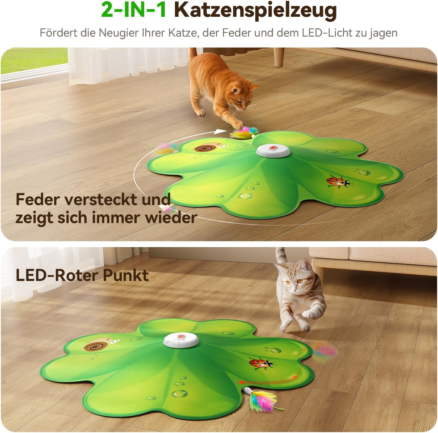 Detalle 2 de FEELNEEDY Katzenspielzeug Whack‑a‑Mole Spielzeug