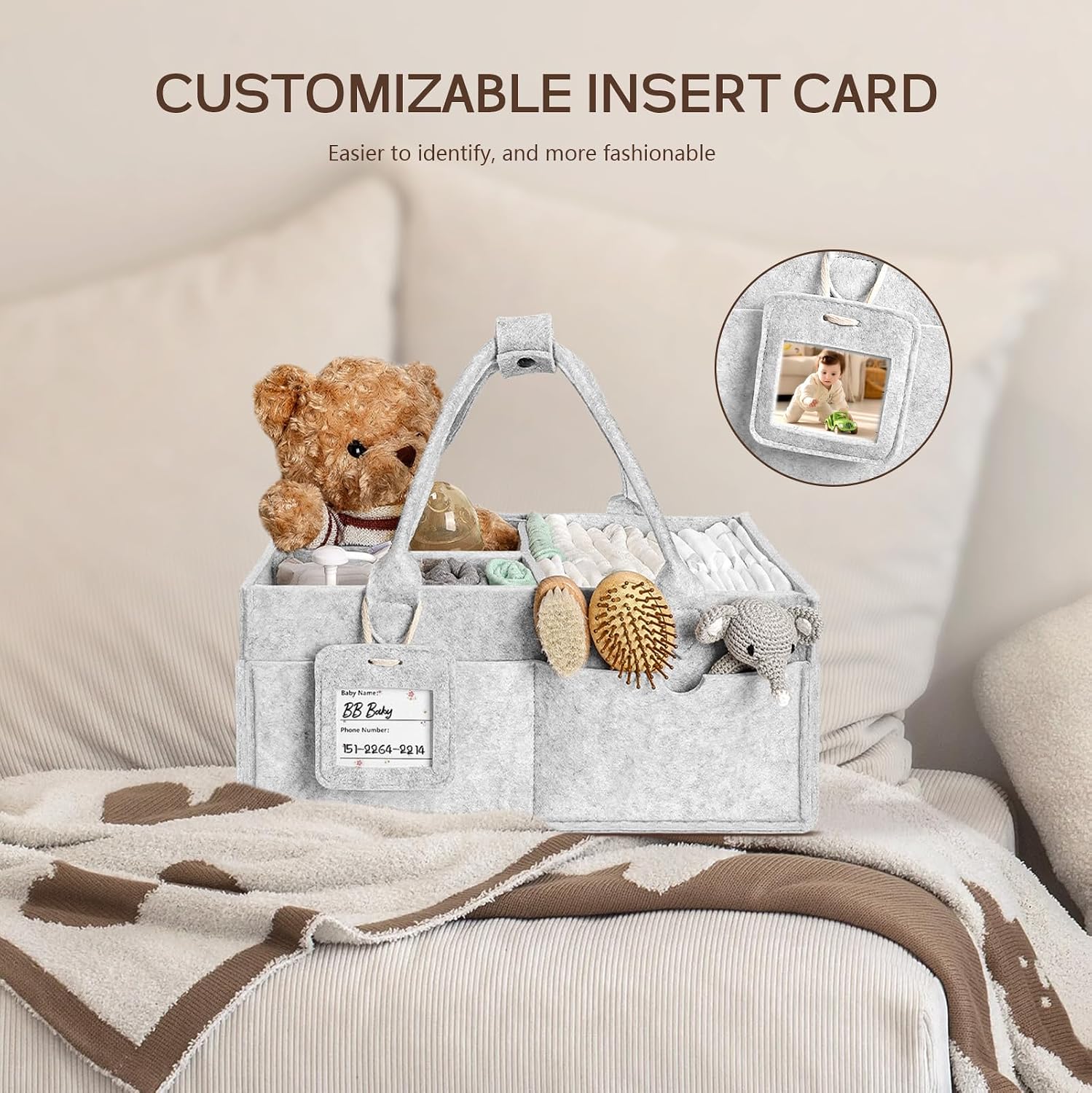 Thumbnail 6 de GEMII Diaper Caddy Organizer, Gray