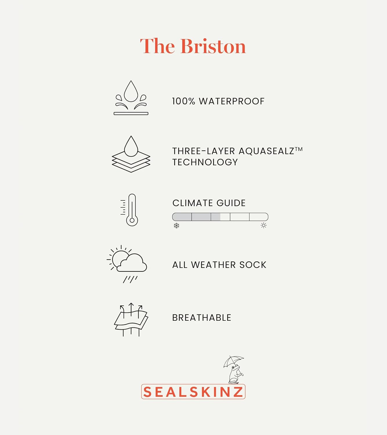 Detalle de SEALSKINZ Briston waterproof merino sock