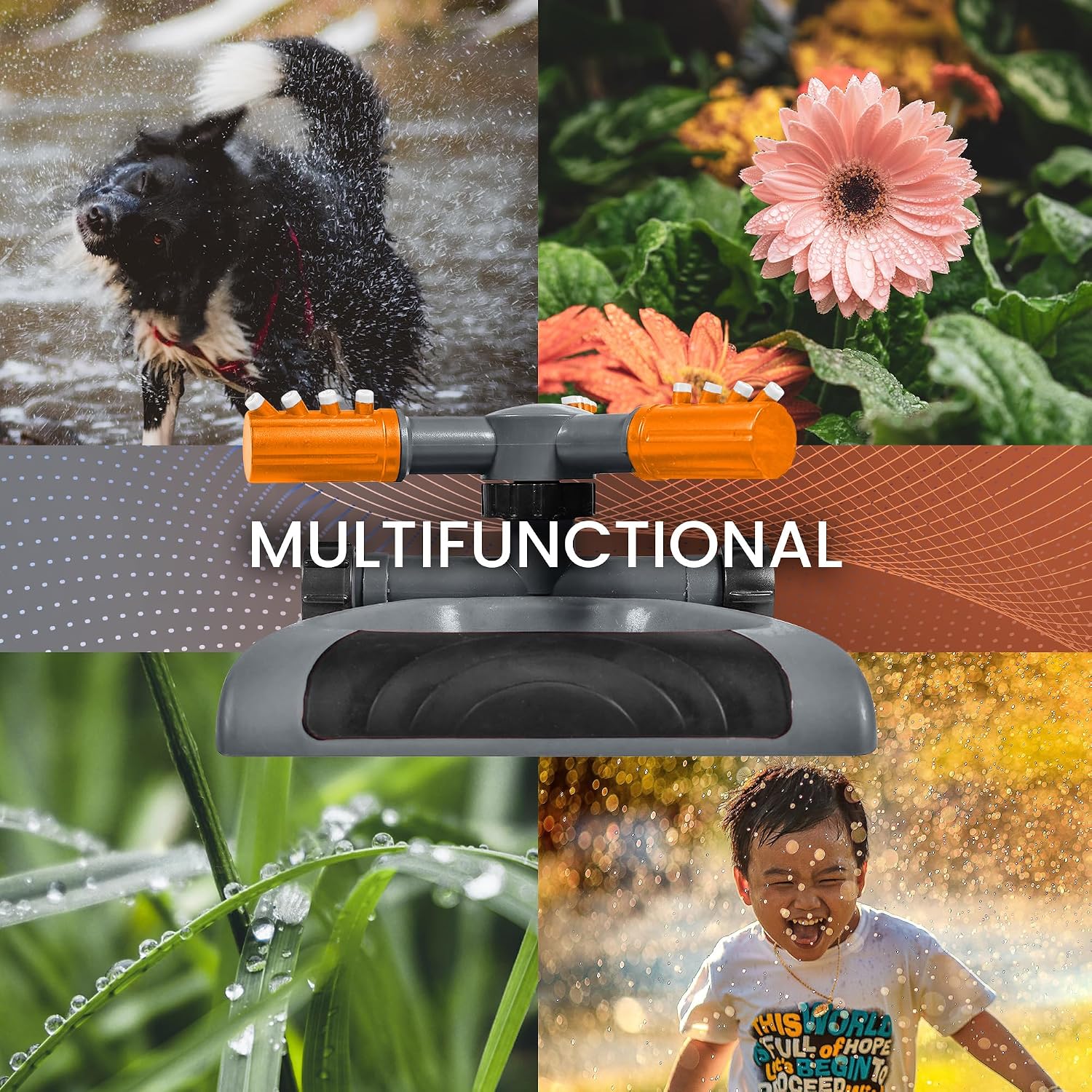 Detalle 1 de Joeys Garden Rotating Lawn Sprinkler 360° Coverage