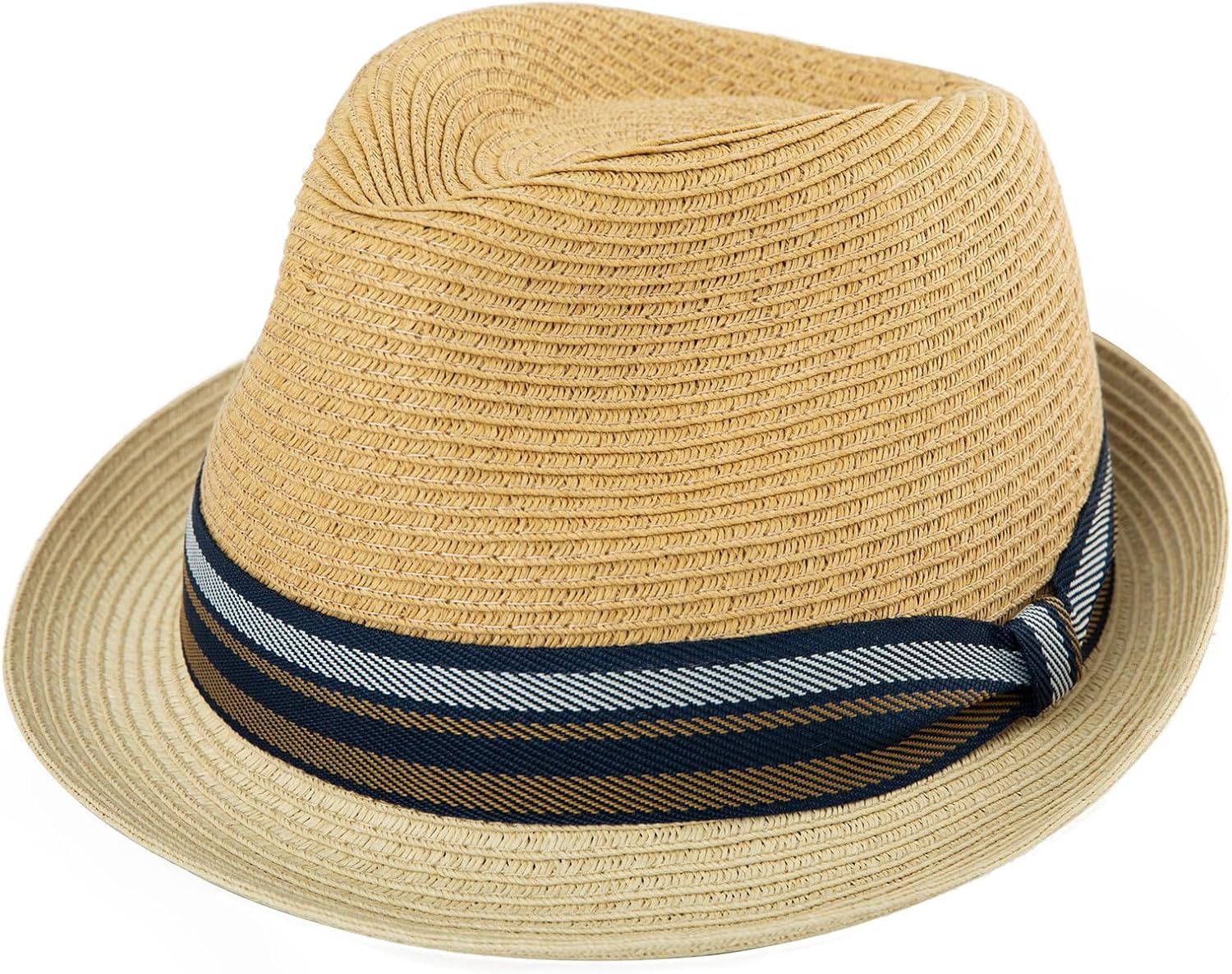 Thumbnail 6 de Comhats Oversize XL–XXL Mens Summer Straw Fedora Sun Hat (Panama Derby, Packable)