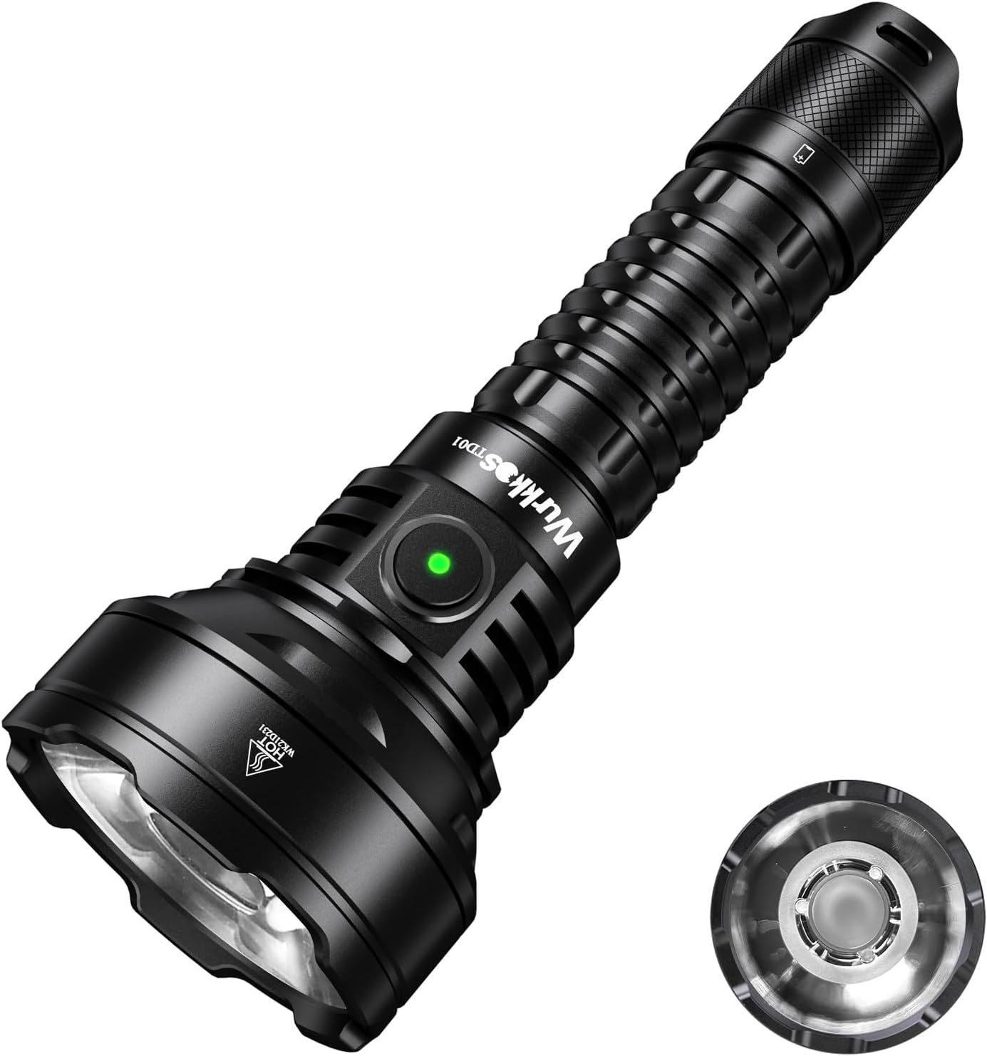 Detalle de Wurkkos TD01-6000K Tactical Flashlight, 2,200 Lumens, 1,039 m Throw, USB-C