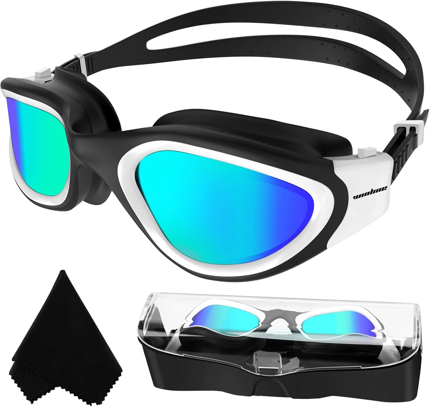 Detalle de Winline Schwimmbrille Erwachsene/Jugendliche – Anti-Beschlag, UV-Schutz, wasserdicht