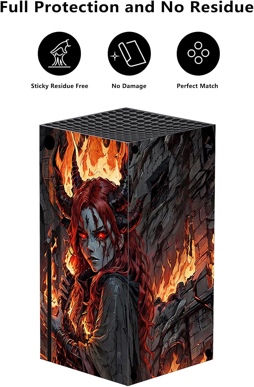 Detalle de PlayVital Custom Vinyl Skins for Xbox Series X – Flame Envoy