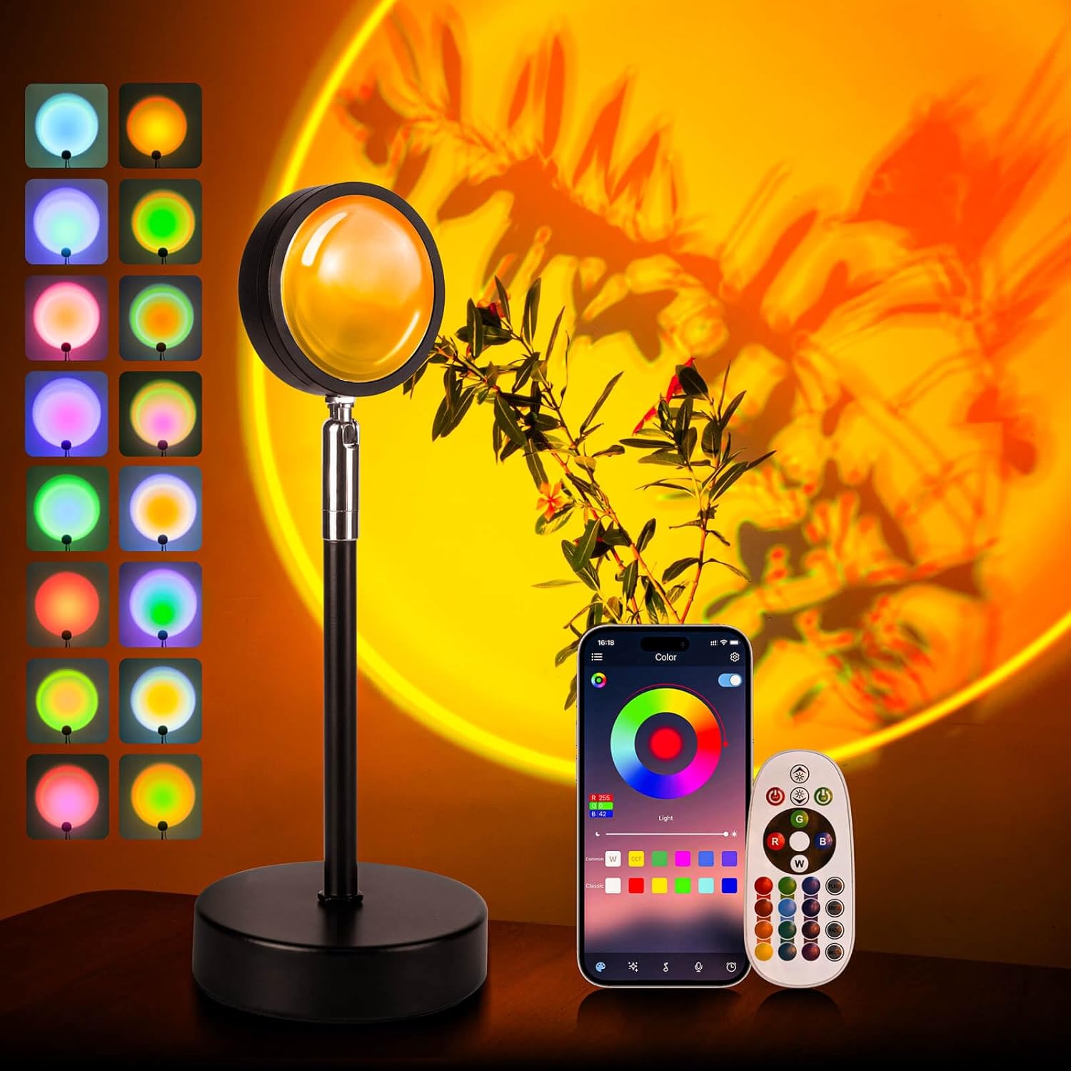 Detalle de Sunset Lamp Projection 16 colour, USB