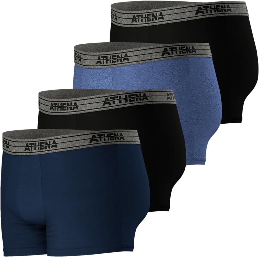 Thumbnail 1 de Athena – Lot de 4 Boxers Homme Ecopack : coton stretch respirant et confort ergonomique