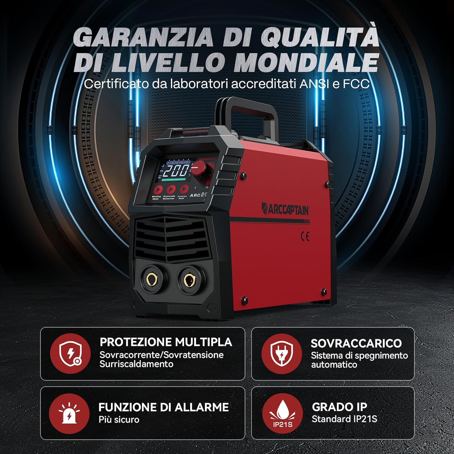 Thumbnail 5 de ARCCAPTAIN ARC 200A Saldatrice MMA 200 A