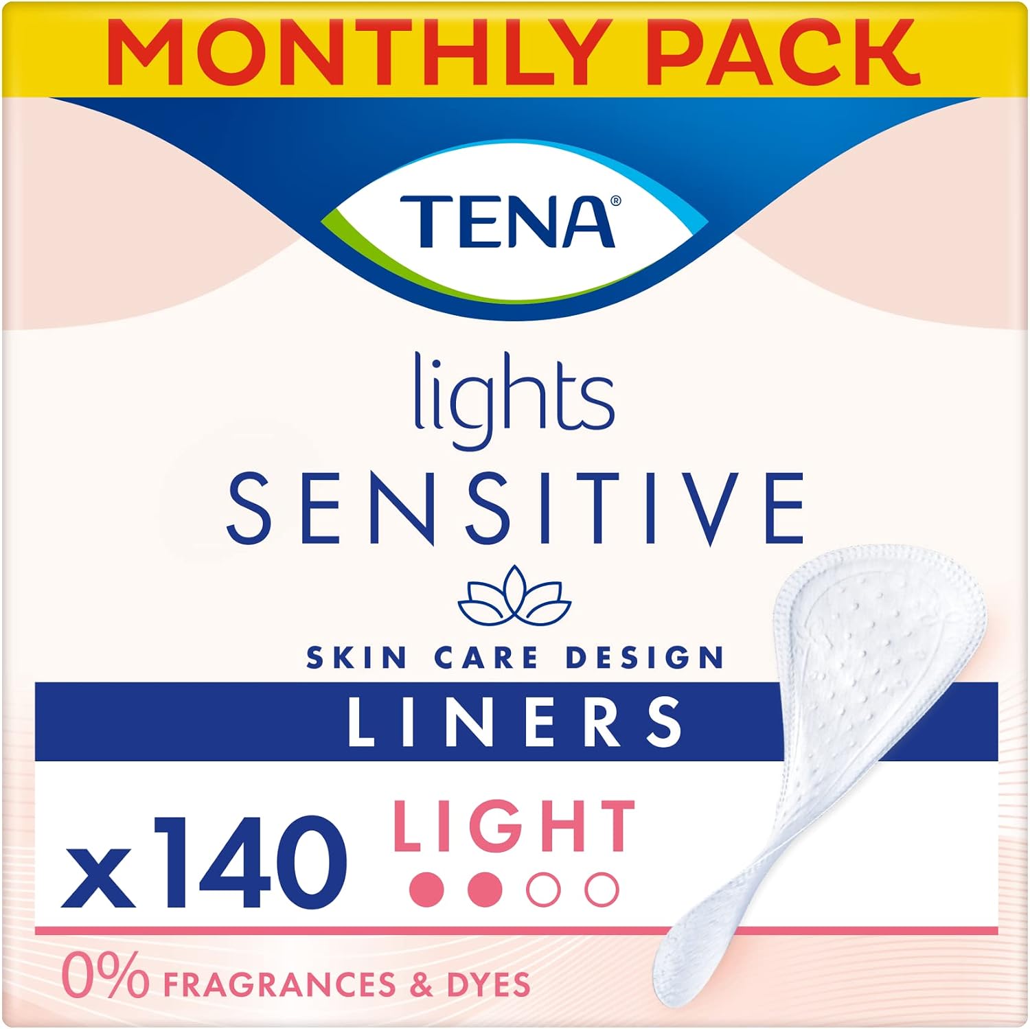 Detalle de TENA Lights Light Liner 140 liners for light incontinence 🩺