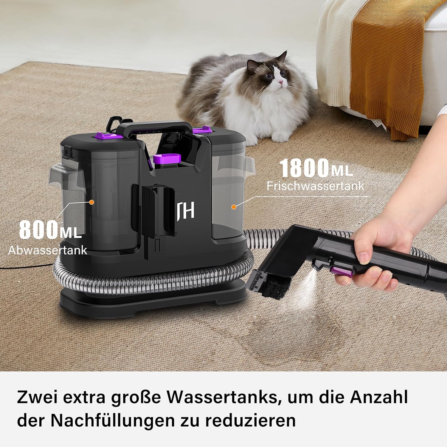 Thumbnail 2 de Polsterreiniger Nassauger 450W Teppichreiniger 12kPa