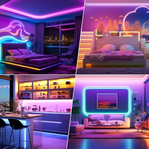 Thumbnail 7 de Realky Striscia LED 20M RGB: luce multicolore sincronizzata, controllo Bluetooth e musica per casa, feste e gaming