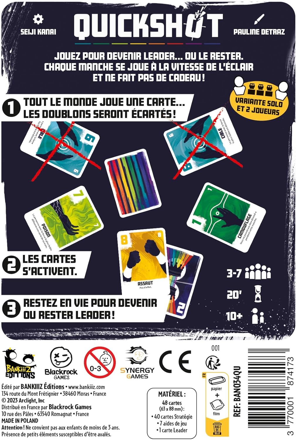 Thumbnail 2 de Blackrock Games QUICKSHOT - BANKIIZ éditions : jeu de société de rapidité Battle Royale dès 10 ans