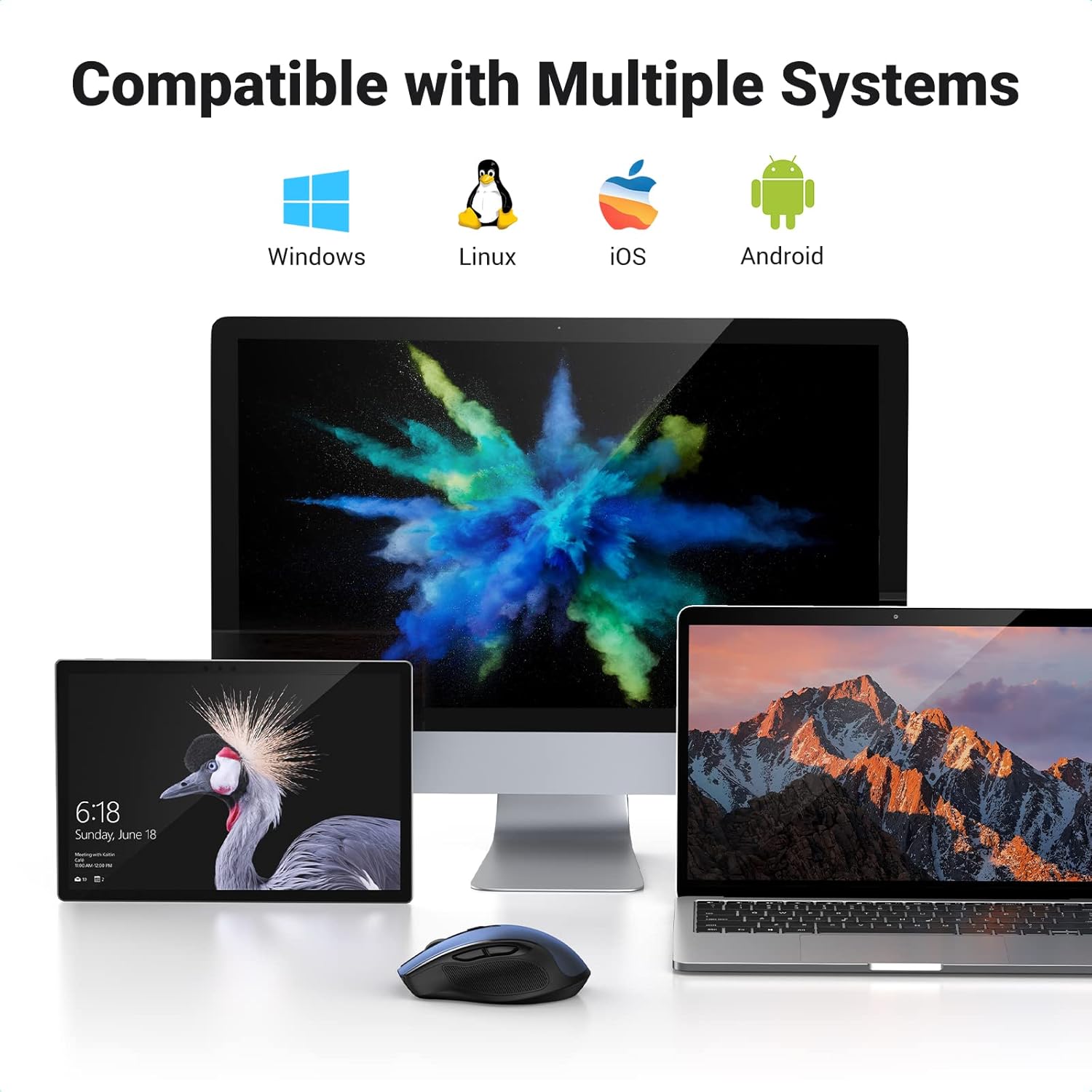 Thumbnail 6 de UGREEN 2.4G Wireless Maus mit 4000 DPI – Ergonomisch, leise und 18 Monate Akkulaufzeit