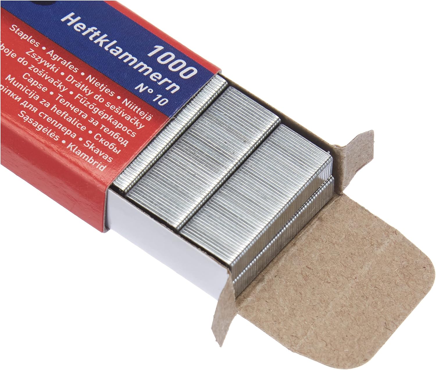 Detalle 2 de Herlitz 8760621 häftklamrar nr 10, galvaniserade, 2 x 1 000 st