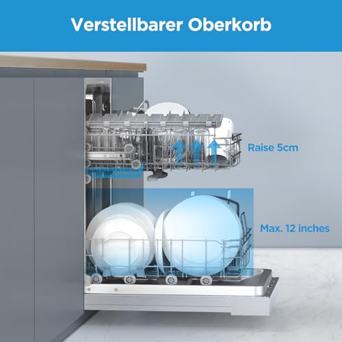 Detalle 2 de Midea Geschirrspüler Teilintegriert 60 cm – 13 Gedecke, flexible Beladung, Home Connect